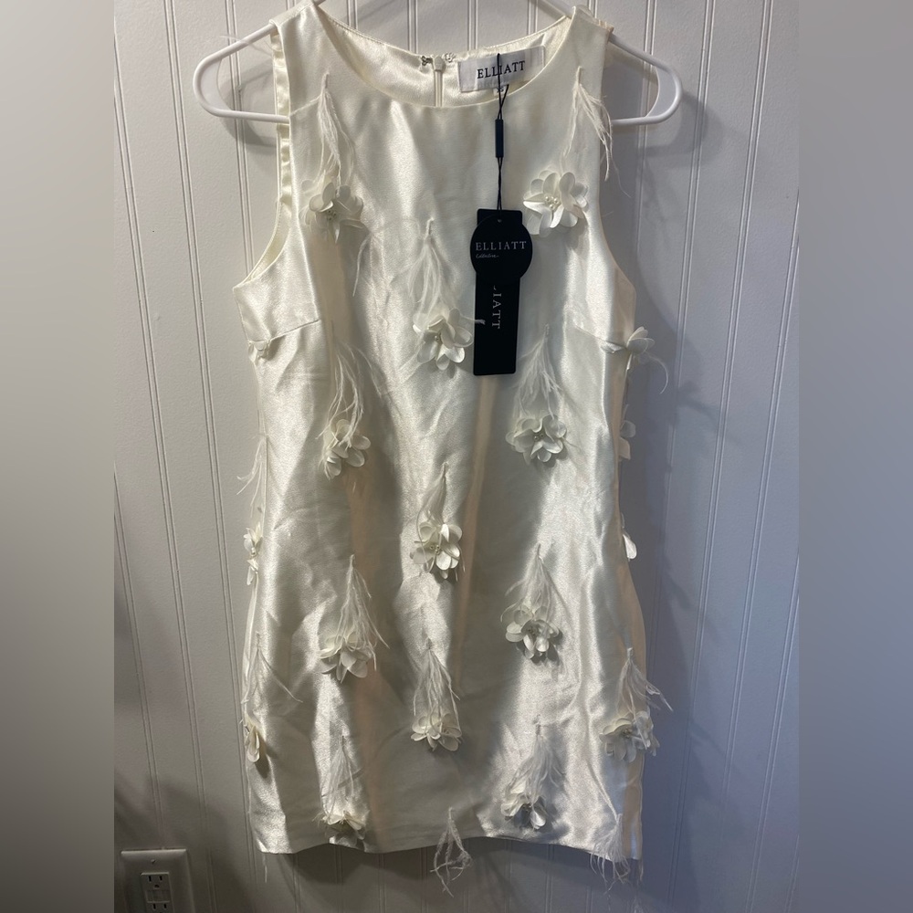 Elliat Lunaria Satin Mini Dress NWT! #Bride